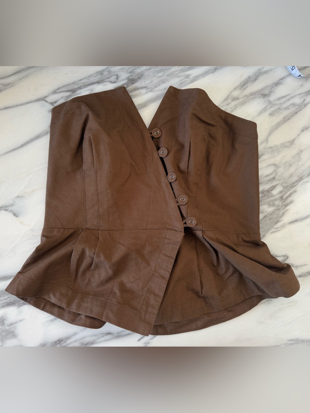 Free People V Neck Strapless Asymmetrical Top